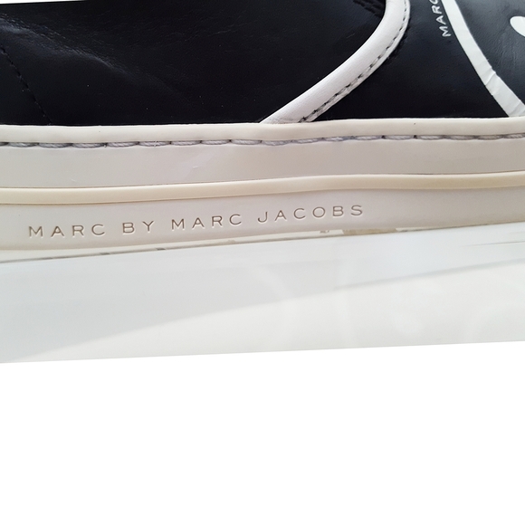 90's Marc Jacobs🔥Sad Face☹ Broom Slio On Sneakers Shoes - Picture 6 of 7